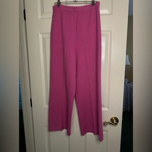 St. John Vibrant Pink Wide Leg Pants - Size 8